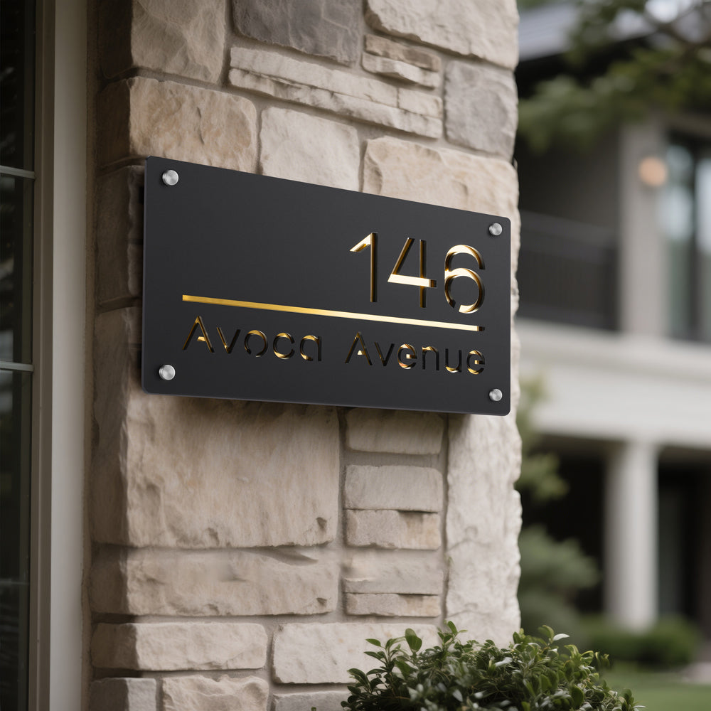 Custom Acrylic Address Sign – Modern House Number Plaque with Premium