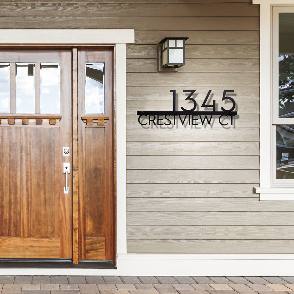 Custom 304 Stainless Steel House Number Sign – Modern Address Plaque for Home or Business