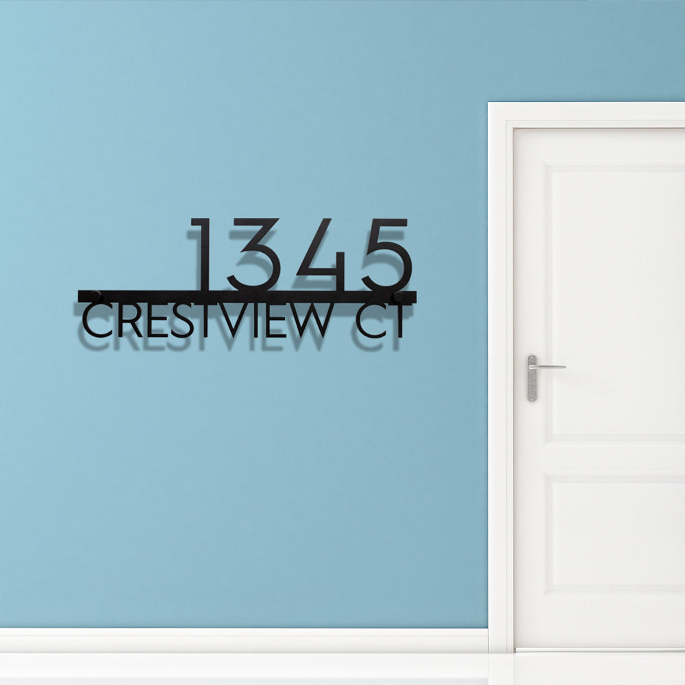 Custom 304 Stainless Steel House Number Sign – Modern Address Plaque for Home or Business