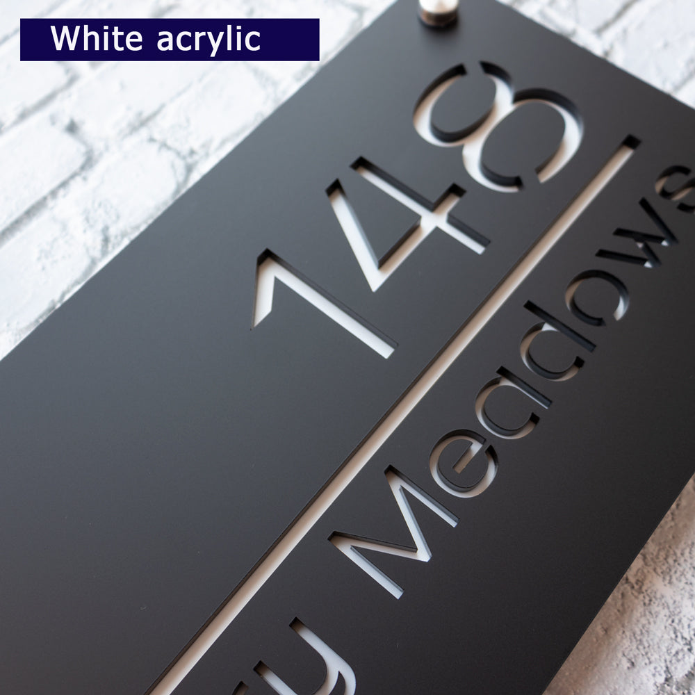 Custom Acrylic Address Sign – Modern House Number Plaque with Premium Finish