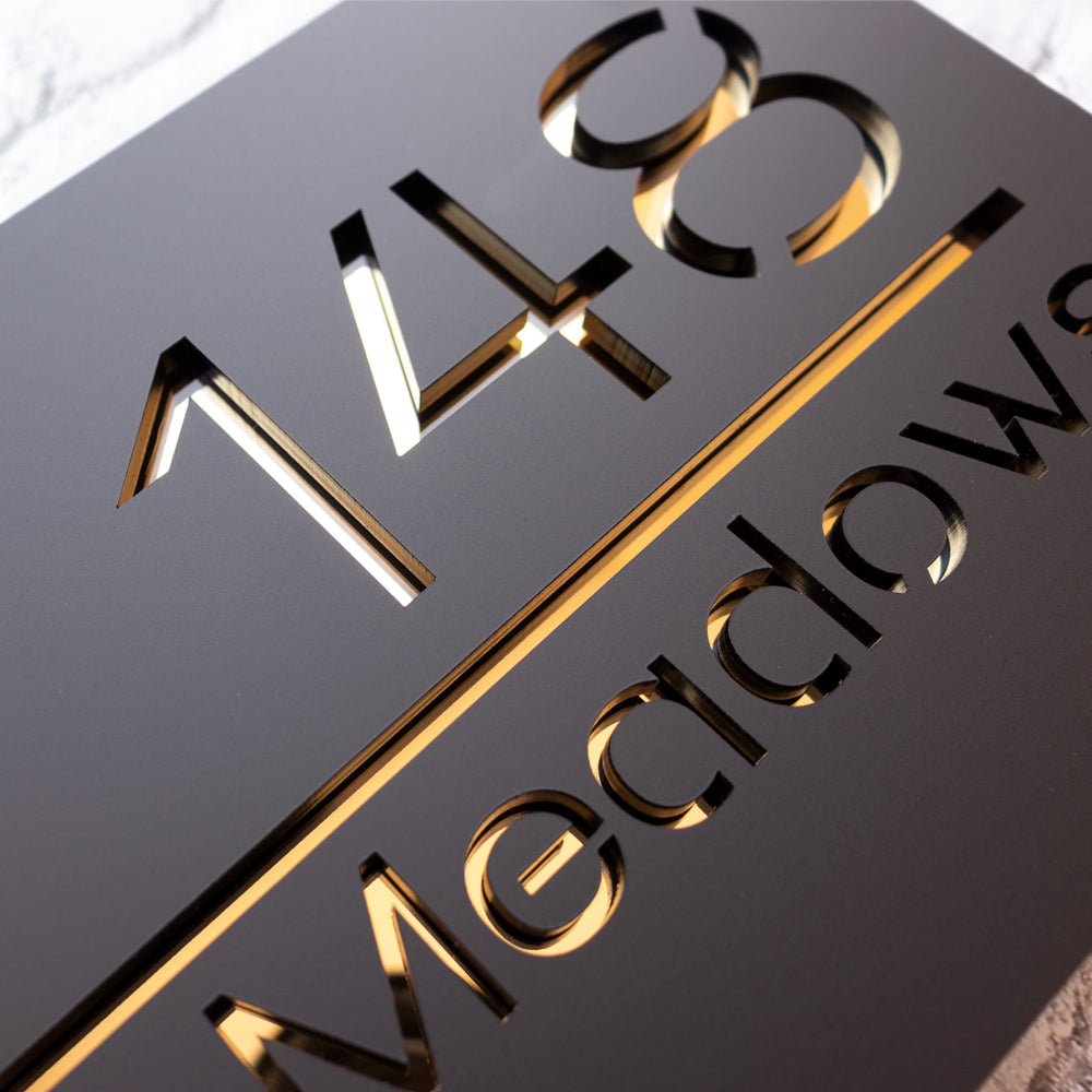 Custom Acrylic Address Sign – Modern House Number Plaque with Premium Finish