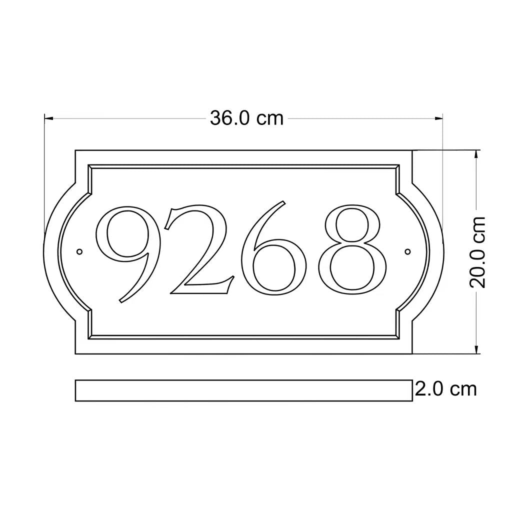 Outdoor Black Walnut Address Plaque – Handmade Custom Street Sign
