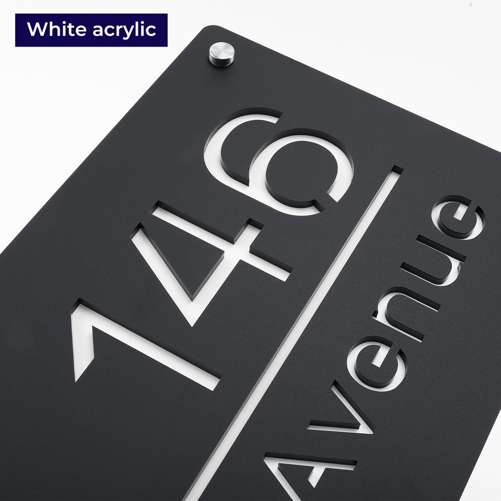 Custom Acrylic Address Sign – Modern House Number Plaque with Premium Finish