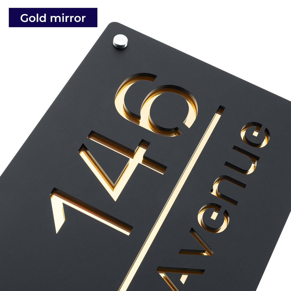 Custom Acrylic Address Sign – Modern House Number Plaque with Premium Finish