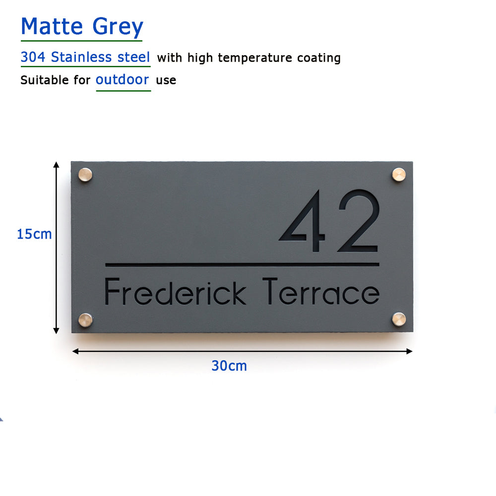 Custom 304 Stainless Steel Address Plaque Sign