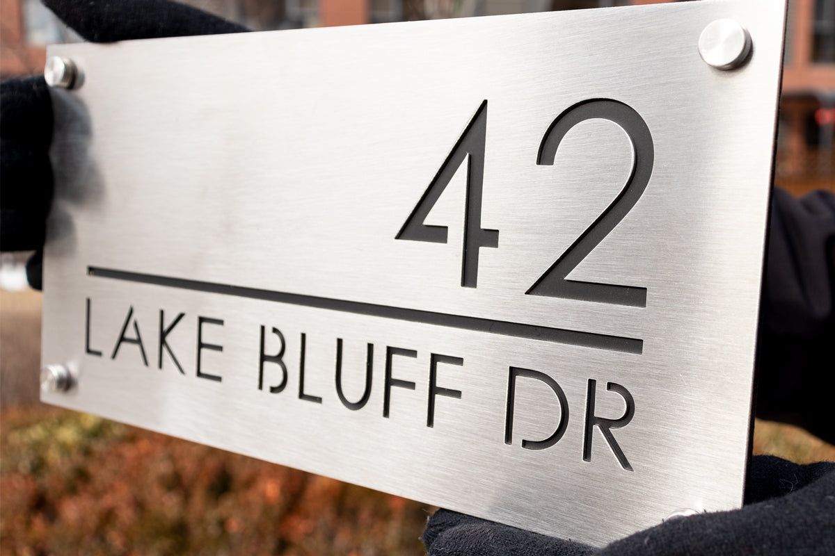 Custom 304 Stainless Steel Address Plaque Sign