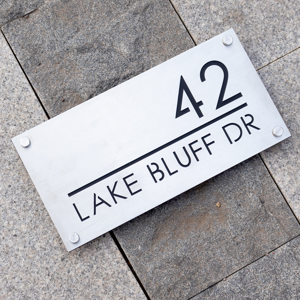 Custom 304 Stainless Steel Address Plaque Sign