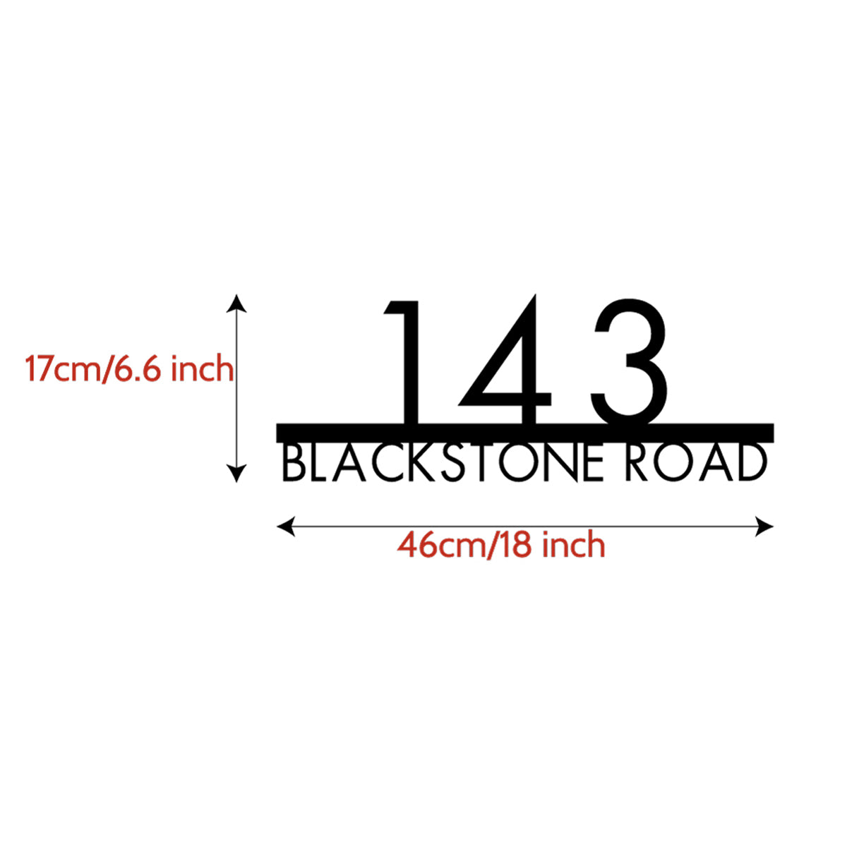 Custom 304 Stainless Steel House Number Sign – Modern Address Plaque for Home or Business