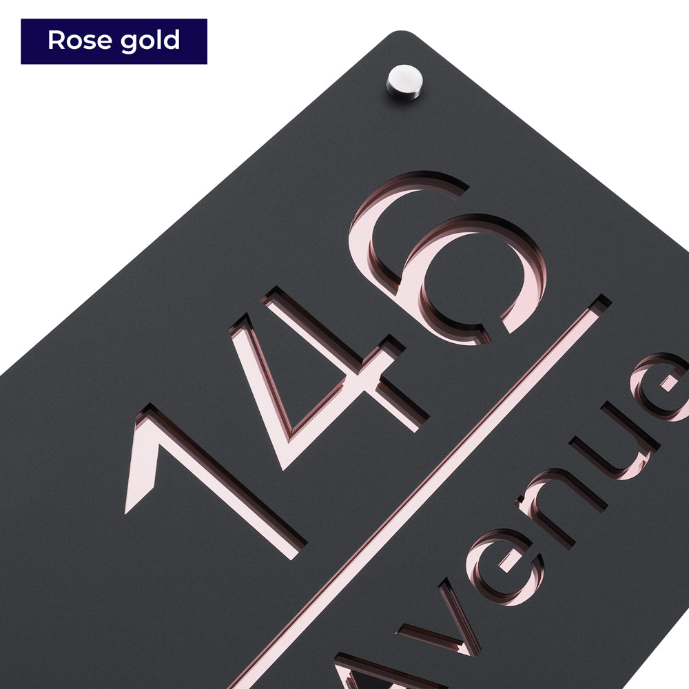 Custom Acrylic Address Sign – Modern House Number Plaque with Premium Finish