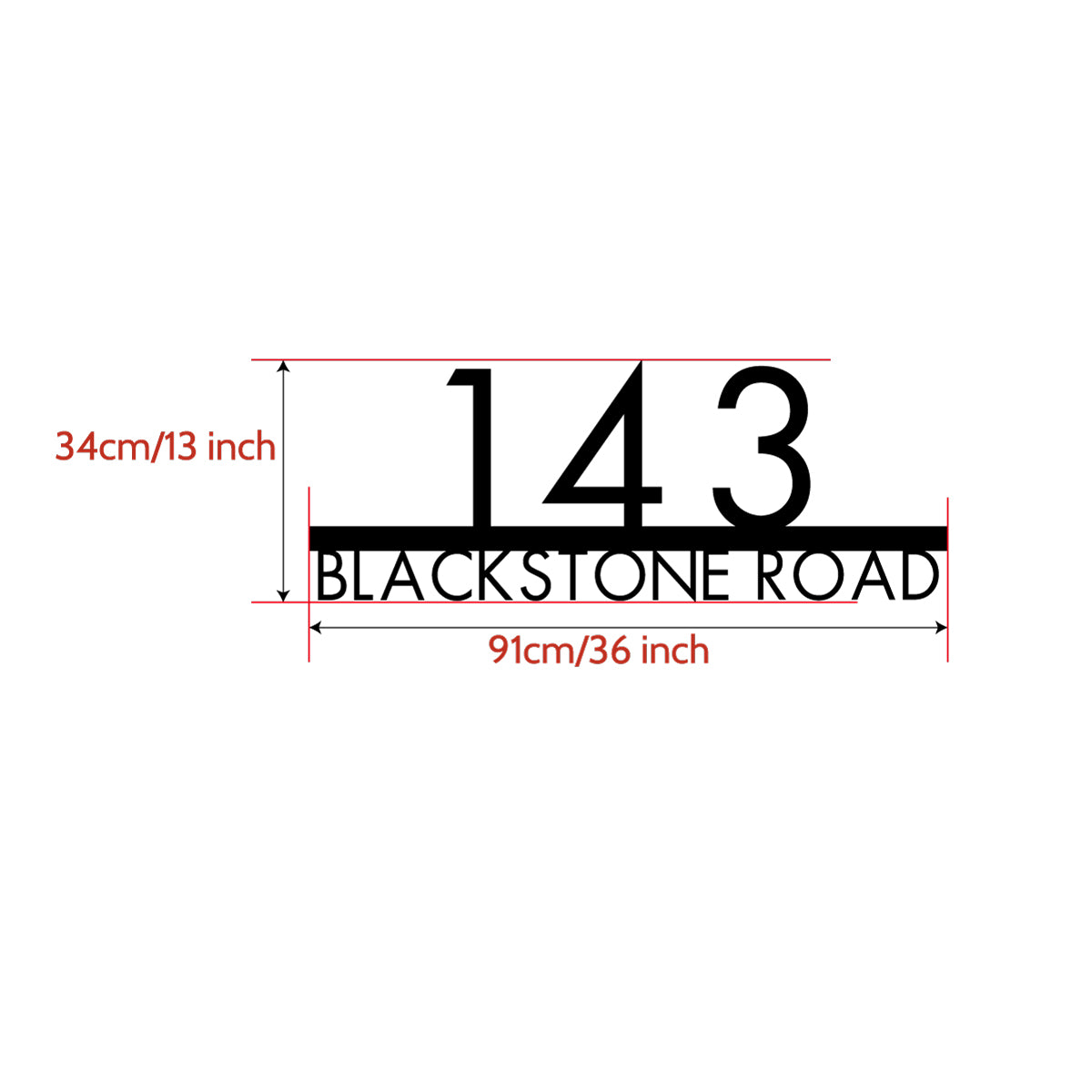 Custom 304 Stainless Steel House Number Sign – Modern Address Plaque for Home or Business