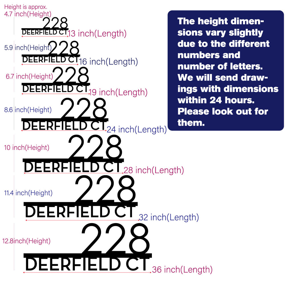 Custom 304 Stainless Steel House Number Sign – Modern Address Plaque for Home or Business
