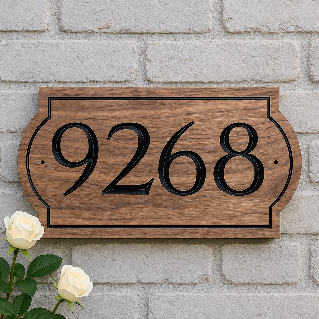 Wood House Number