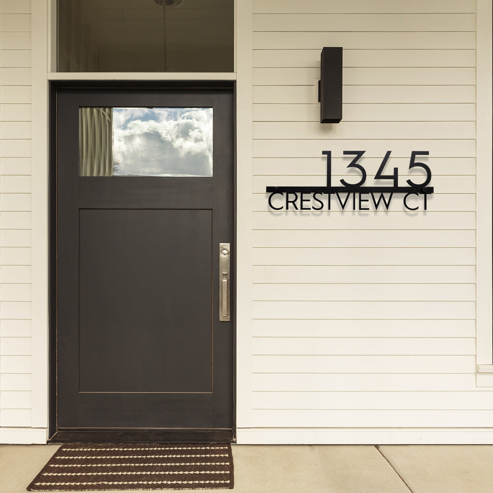 Custom 304 Stainless Steel House Number Sign – Modern Address Plaque for Home or Business