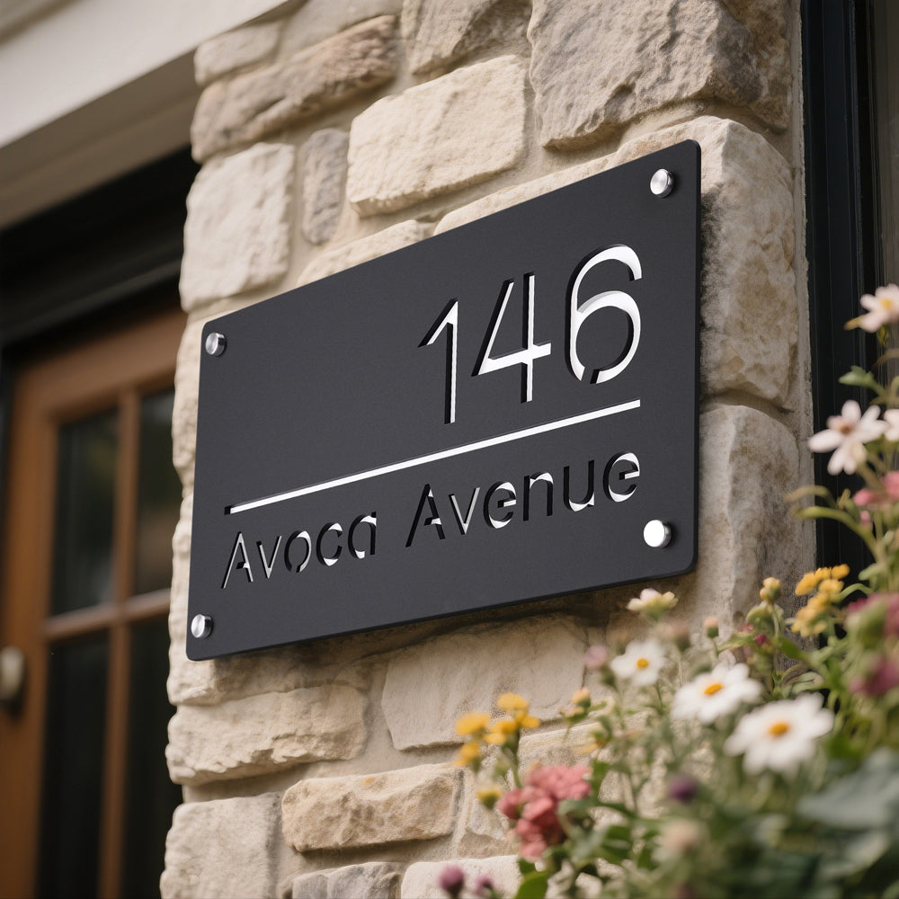 Custom Acrylic Address Sign – Modern House Number Plaque with Premium Finish