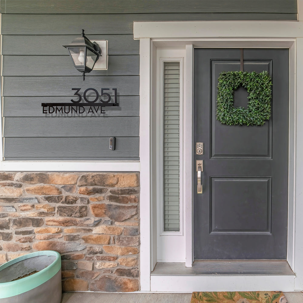 Custom 304 Stainless Steel House Number Sign – Modern Address Plaque for Home or Business