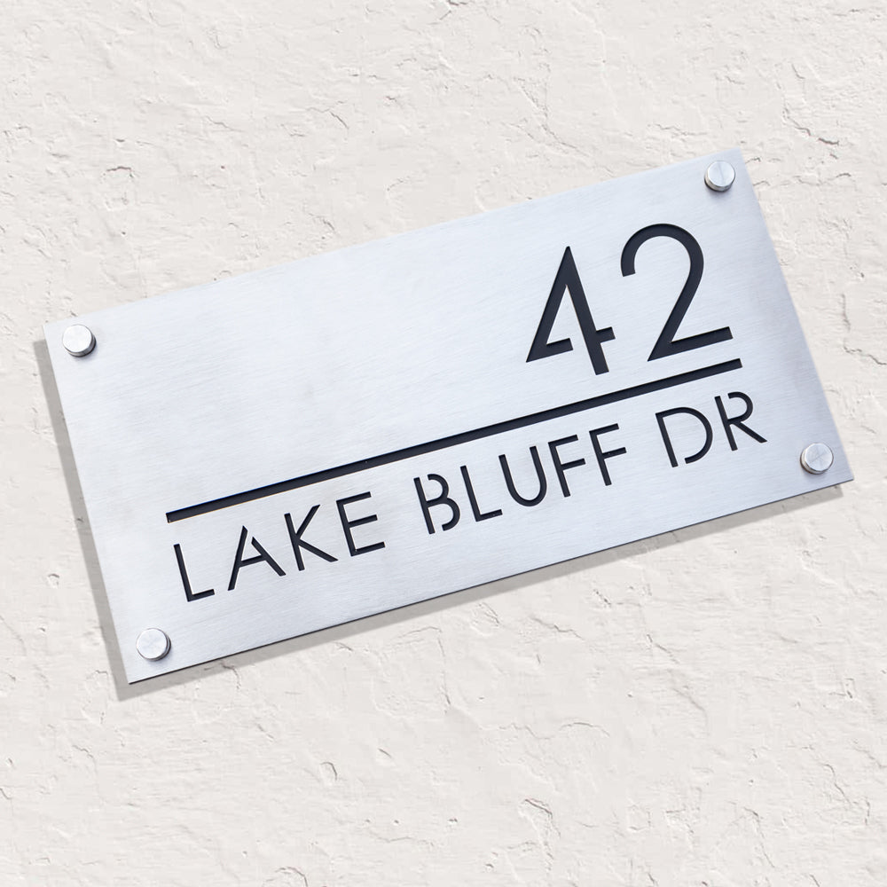 Custom 304 Stainless Steel Address Plaque Sign