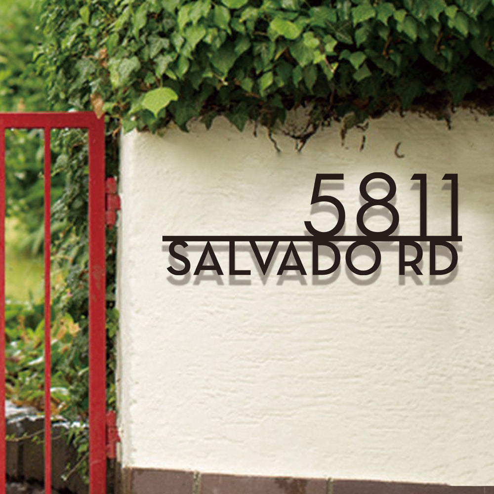 Custom 304 Stainless Steel House Number Sign – Modern Address Plaque for Home or Business