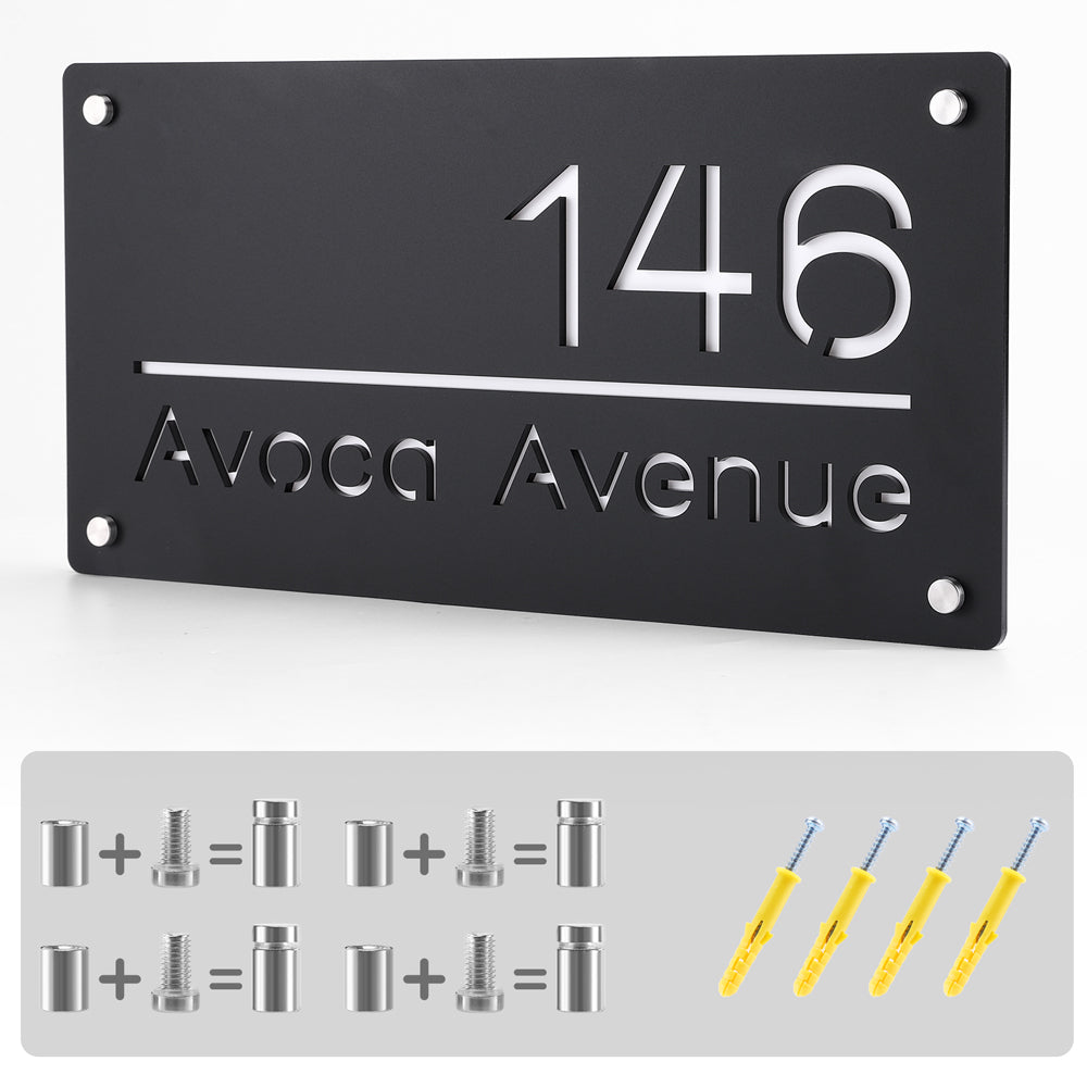 Custom Acrylic Address Sign – Modern House Number Plaque with Premium Finish