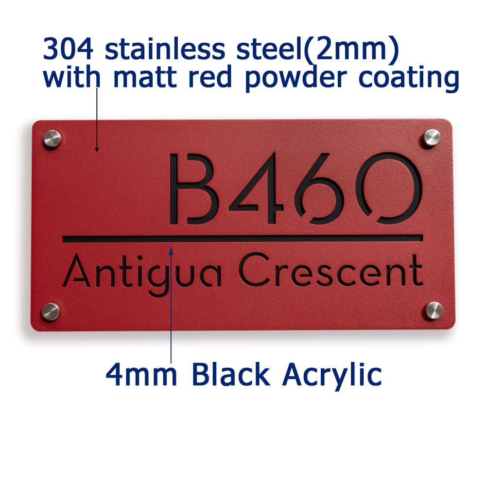 Custom 304 Stainless Steel Address Plaque Sign